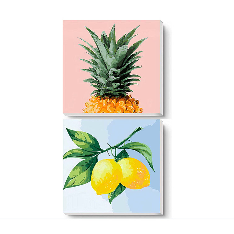 Gracie Oaks 2 Piece Wrapped Canvas Painting Set Wayfair